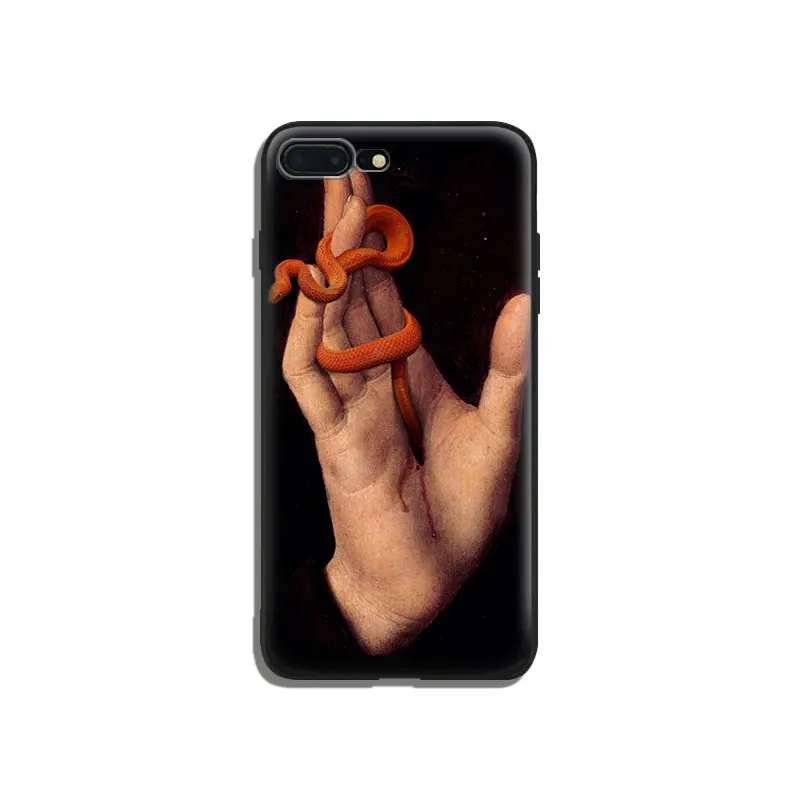 hand snake painting culture art tpu soft silicone phone case cover shell for apple iphone x xs xr xs max cases free global shipping