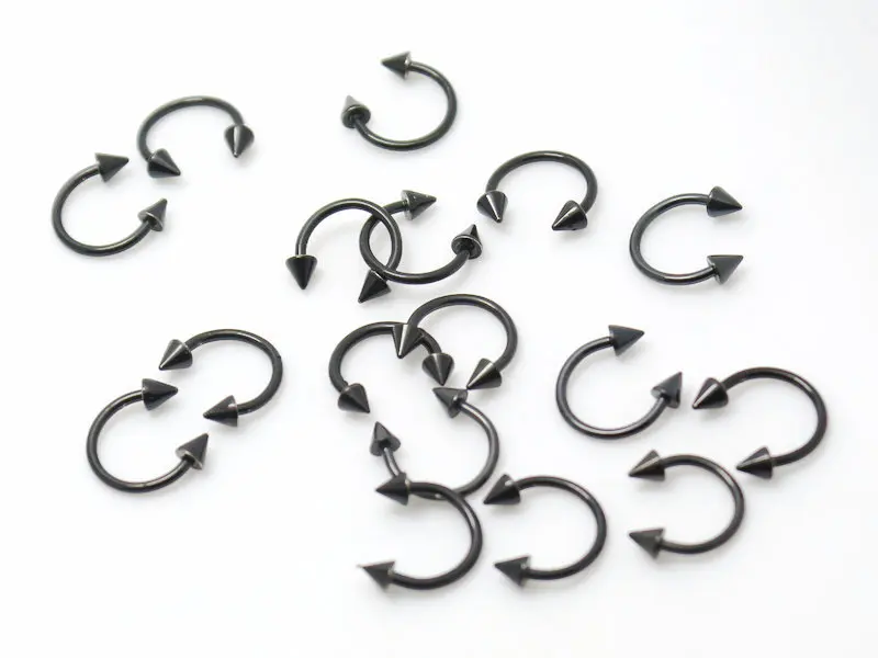 Кольца для перегородки кольца губ с шипами в форме подковы 10 шт. | Украшения и