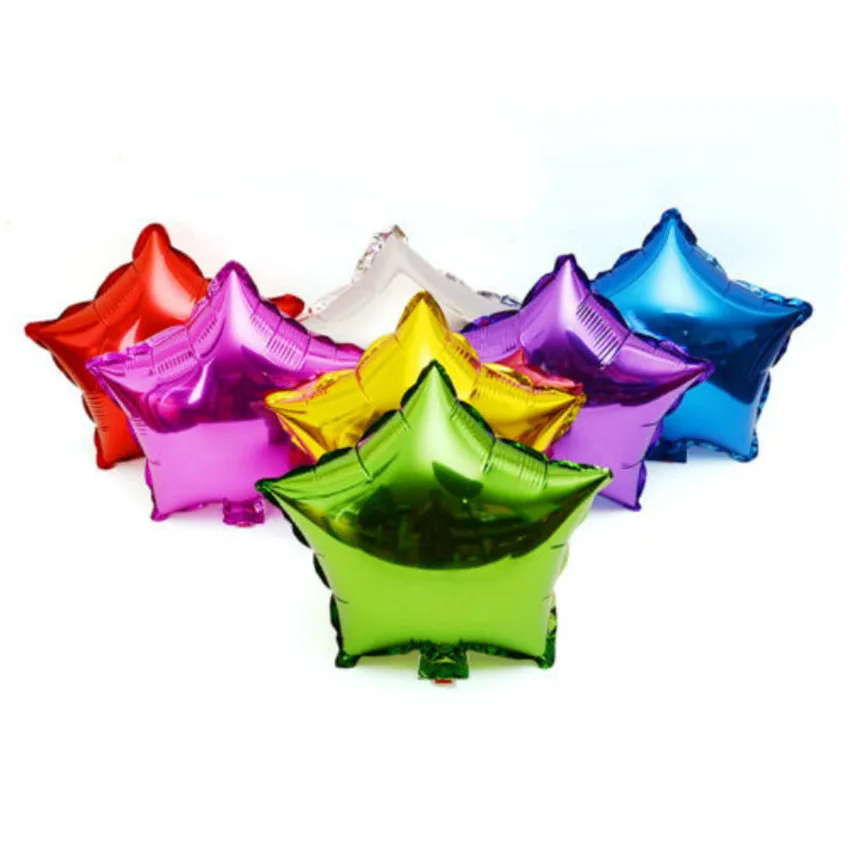 Hot 10pcs Foil Helium Balloon 10inch Star/Heart Shape Balloons Birthday/Party Wedding Decoration Christmas gift 1zSH035 | Дом и сад
