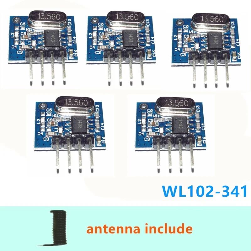 5 pcs QIACHIP 433 МГц супергетеродина ASK RF передатчик Модуль DC 1CH DIY комплекты 433,92 МГц беспроводной пульт дистанционного управления для MCU Arduino Uno - Цвет: 5 pcs