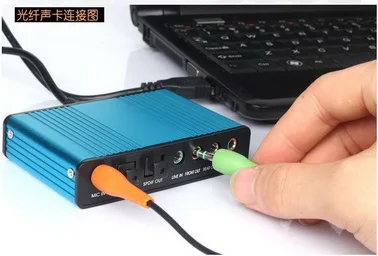 Dhl ИЛИ ems 100 шт USB звуковая карта 5,1 оптических волокон внешний конвертер аудиокарты чипсет для ПК ноутбук Настольный планшет