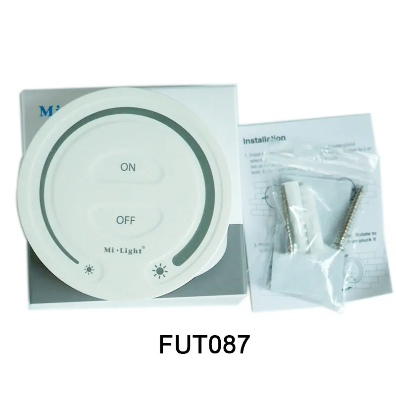 Free shipping FUT087 2.4G wireless led Touch Dimming Remote Controller Adjust Brightness Dimmer For Mi light lamp products