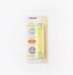 1Pcs Kawaii Two In One Mini Double Head Correction Tape Adhesive Tape Glue Learning Stationery - Цвет: Yellow