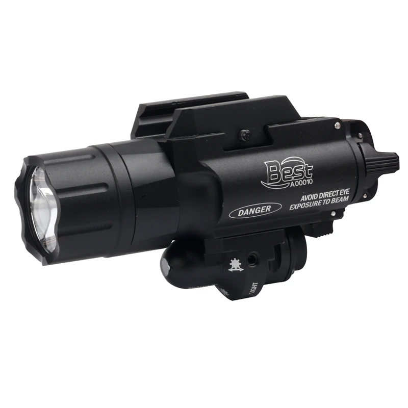 Высококлассный алюминиевый тактический фонарик 420 люмен зеленый лазерный прицел