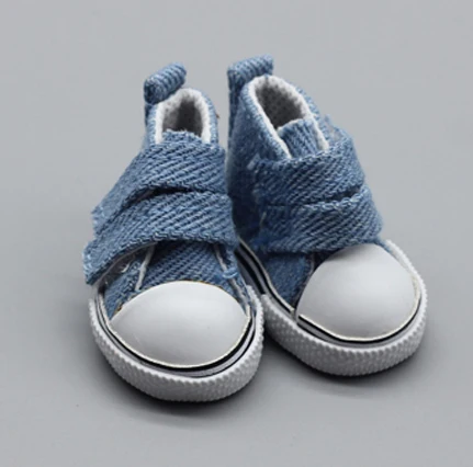 Джинсовые кроссовки для кукол 5 см Модная Джинсовая парусиновая мини-обувь