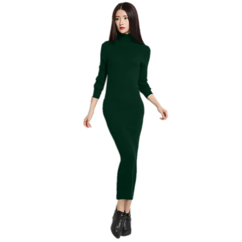 2017 new autumn and winter sexy long sweater soft feminine with collar cashmere female turtleneck knitted pullovers | Женская одежда