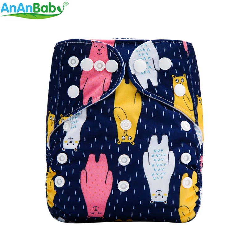 Новинка 2018 Детские Тканевые Подгузники Ananbaby с машинной печатью тканевые