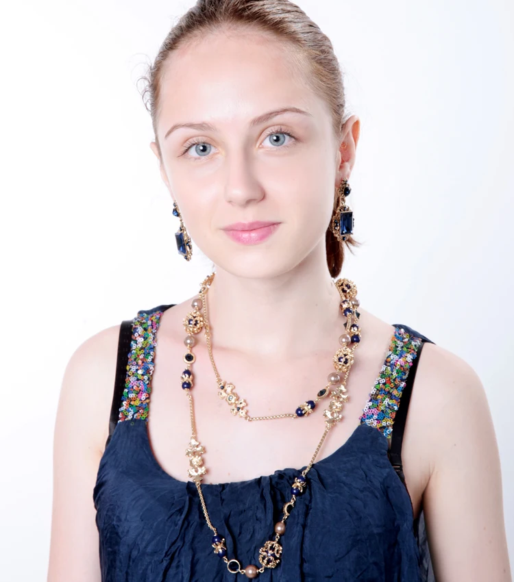 Изысканные серьги гвоздики в европейском и американском стиле с драгоценными