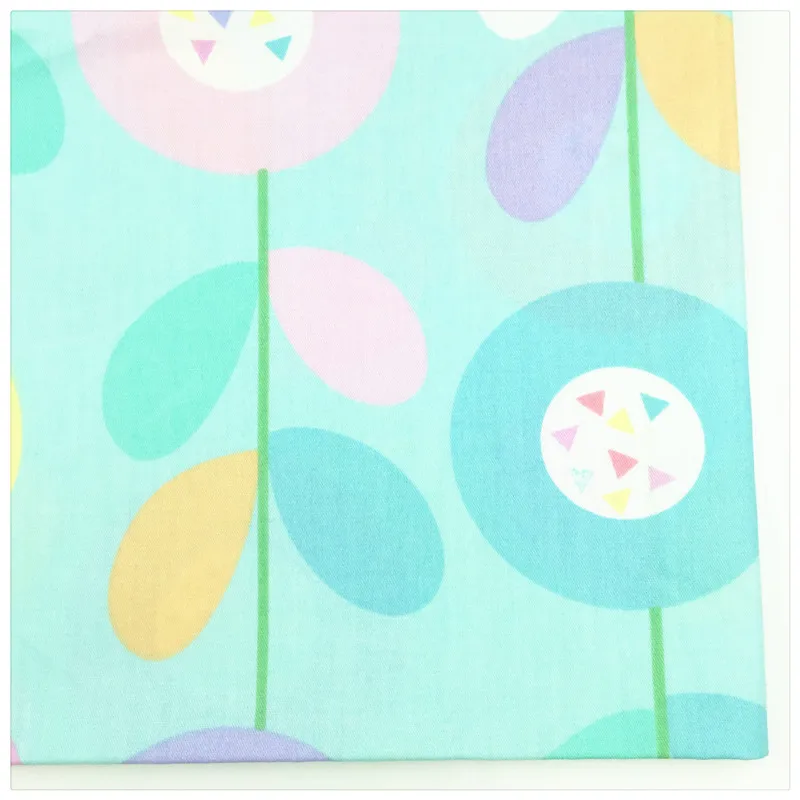 Syunss зеленая серия с цветочным принтом хлопок ткань для шитья детские игрушки