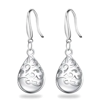 100 925 sterling silver new fashion rhinestone ladiesdrop earrings jewelry women wedding gift wholesale drop shipping cheap