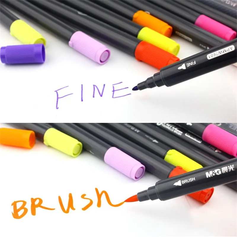 Маркеры для рисования с двойной кистью 24 цвета|Маркеры рисования| |