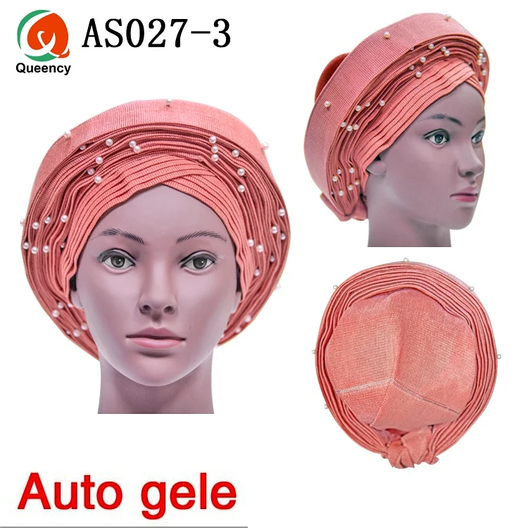 peach Queency дизайн Африканский Авто геле уже сделал дамы asuke головной убор 1 шт./упак. для свадьбы и вечерние Dhl AS027 - Цвет: peach