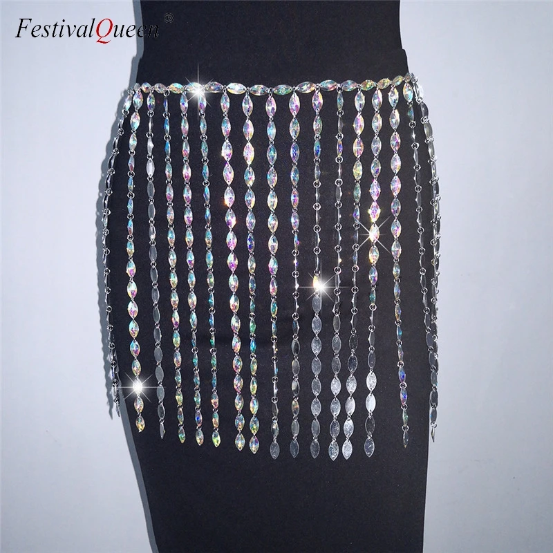 FestivalQueen, юбки с кисточками и стразами, Женская Повседневная мини-юбка ручной работы, комплект из 2 предметов для леди, вечерние, клубная одежда