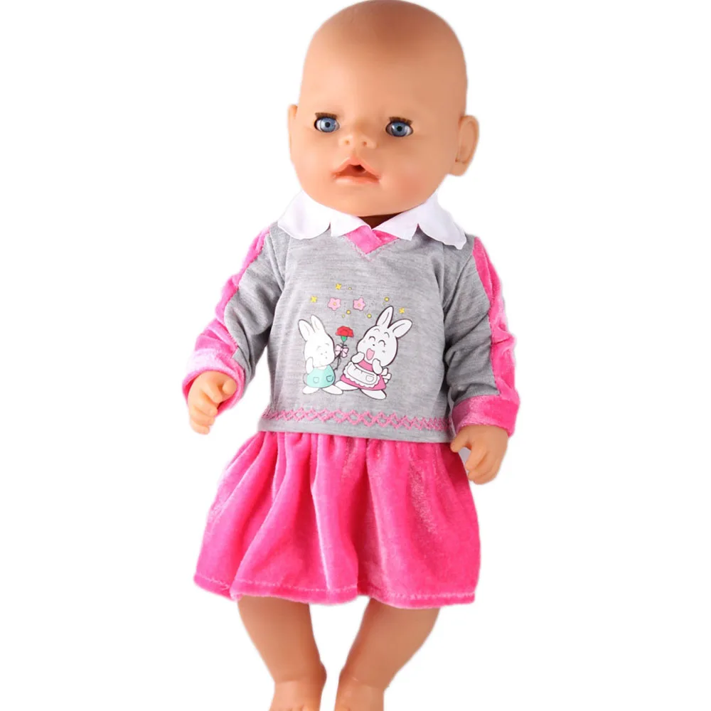 2 вида цветов Выберите с рисунком кролика платье подходит 43 см BABY born Zapf дети
