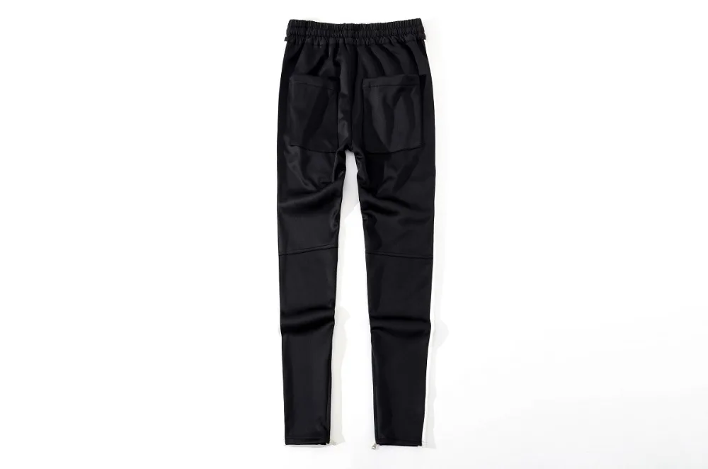 

Vogue Nice 7 Colors Zipped Ankle Track Pants Waist Banding Panelled Side Stripe Zip Pockets Color Contrast Retro Trousers Male