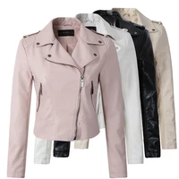 brand motorcycle pu leather jacket women winter and autumn new fashion coat 4 color zipper outerwear jacket new 2021 coat hot
