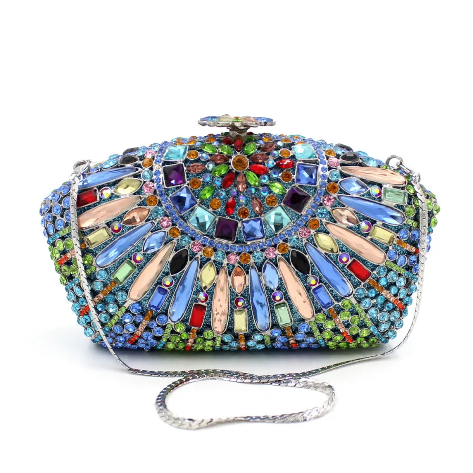 Natassie Для женщин вечерние серебряные Сумки Кристалл партия сумка женская Клатчи и