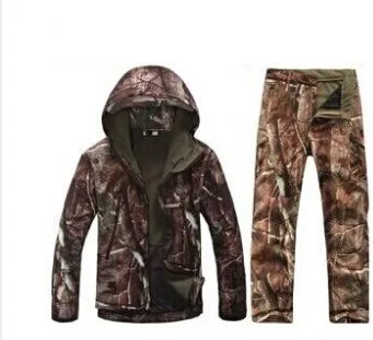 11 77City Killer Tactical Uniform Softshell Camouflage Jacket+Pants Army Windbreaker Waterproof Hunting Clothes Combat Military Set - Color: 11