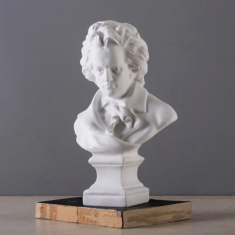 Ludwig ван Бетховен бюст статуя Западная Классическая Смола ремесленника Офис Отель гостиная украшения подарок L1595