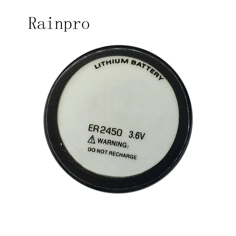 Литий ионный аккумулятор Rainpro 1 шт./лот ER2450 2450 3 6 В 500 мАч с пряжкой 2p|Часовые