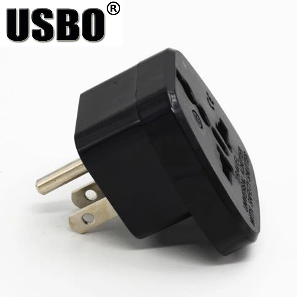 Черный белый медных 10A 250 V USA 3 штыря Путешествия адаптер штекер AU/UK/US/С EU на US мощность разъем-переходник с предохранителем и универсальным питанием-от источника переменного или двери