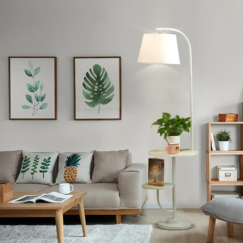 Simple post-modern solid wood floor lamp Nordic living room creative personality bedroom bedside study wrought iron | Лампы и