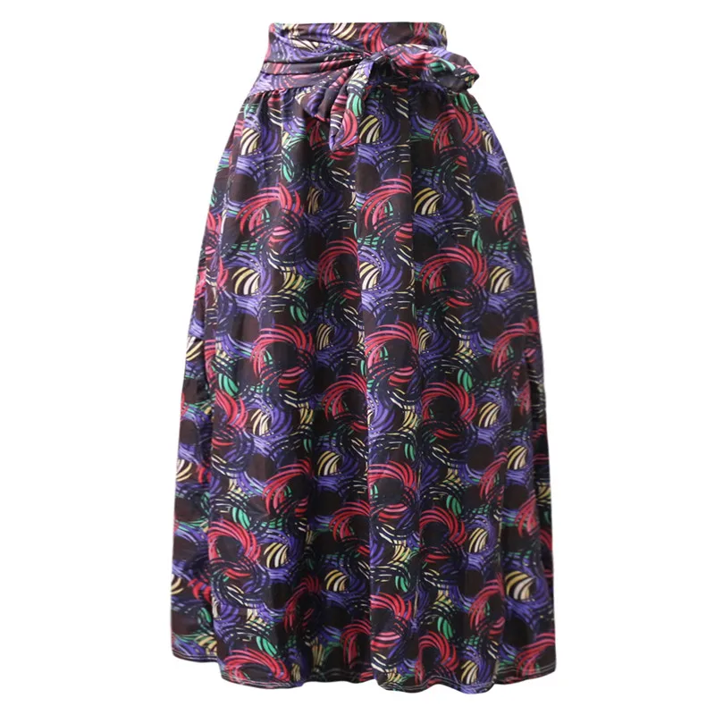 Большие размеры, африканские юбки, одежда 5XL, Анкара, индийская африканская цветная женская летняя и Осенняя мода, бандажная длинная юбка, стиль