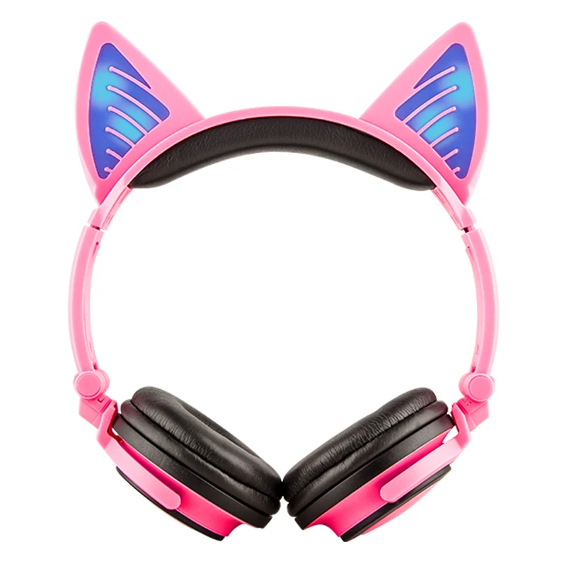 SUPOLOGY милые светящиеся Bluetooth кошачьи наушники для девочек светодиодные беспроводные Bluetooth наушники детские светящиеся игровые наушники