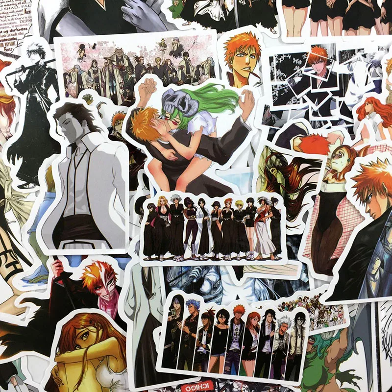 50 шт./лот, крутая японская аниме BLEACH наклейка JDM наклейка для ноутбука, гитары, мотоцикла, багажа, скейтборда, Декор, игрушка, наклейка