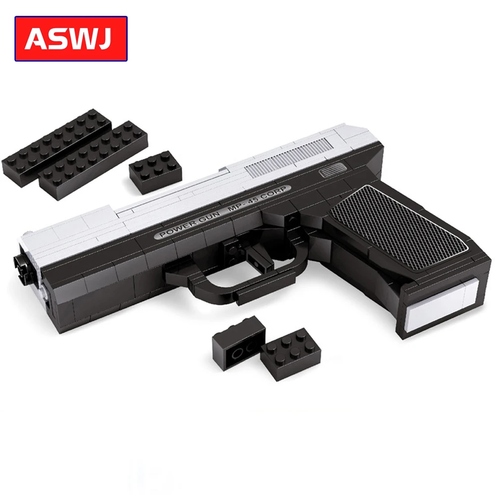 Оружие военные кирпичи MP 45 пилы мощность пистолет Модель 3D оружие строительные