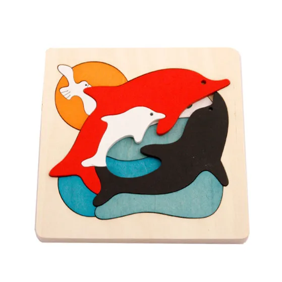 Chanycore деревянные игрушки несколько головоломки доска Животное Динозавр Лев