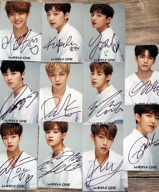 signed KPOP WANNA ONE autographed photo 11 photos set 6 inches freeshipping 072017 | Дом и сад