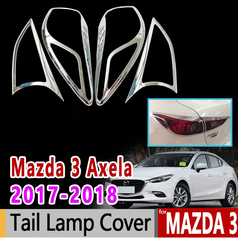 Для Mazda 3 Axela 2017 2018 BN Chrome Хвост крышка лампы Роскошные Высокое качество аксессуары
