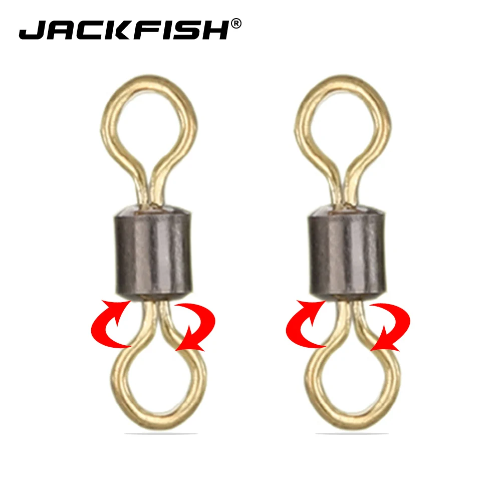 JACKFISH рыболовный соединитель медный Поворотный шарнир 50 шт./лот цветной 8 слов