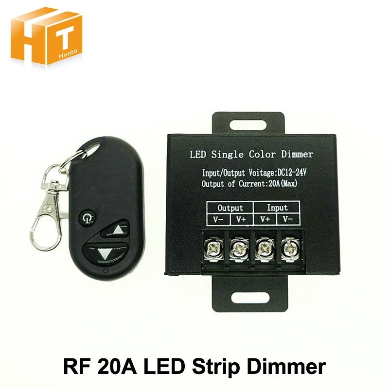 Светодиодный Одноцветный диммер DC12V-24V 20A 3 ключа RF для одноцветного контроллера светодиодной ленты