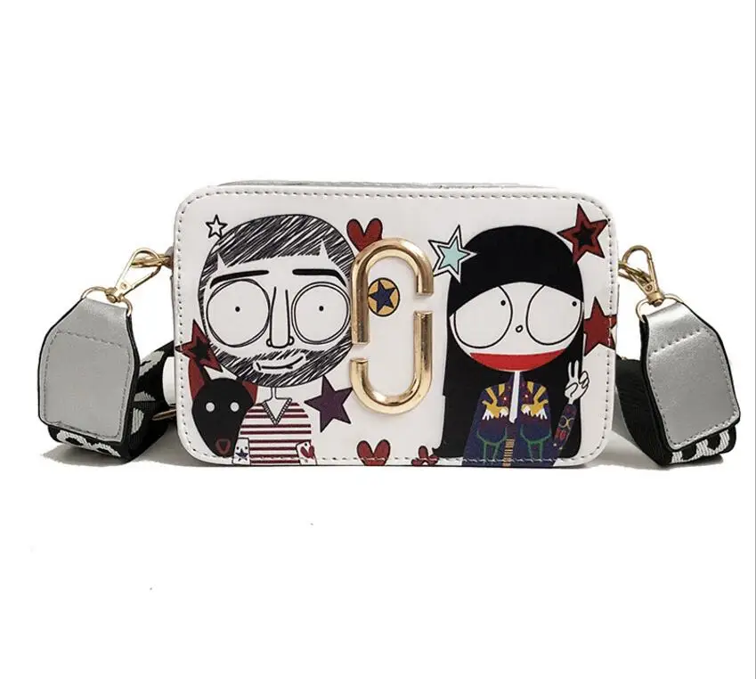 Модная мультяшная Женская сумочка с граффити мини сумка через плечо женские