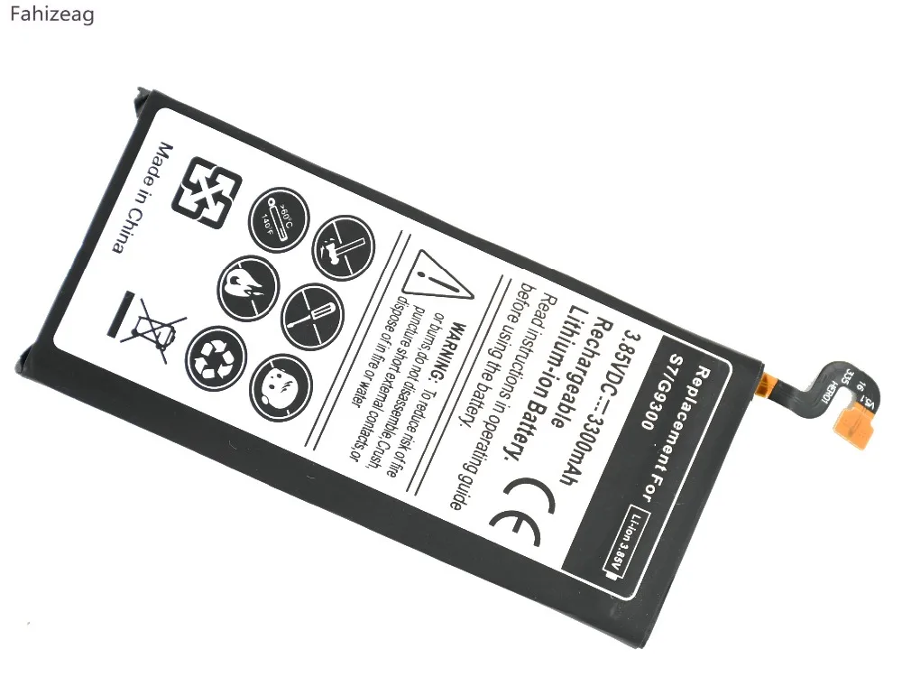 Fahizeag 5 шт. 3300 мАч EB-BG930ABE для замены батареи Samsung Galaxy S7 G9300 SM-G930 G930V G930A G930T | Мобильные