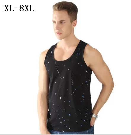 Летние модные мужские Camiseta принт Расширенный без рукавов топы на бретельках для