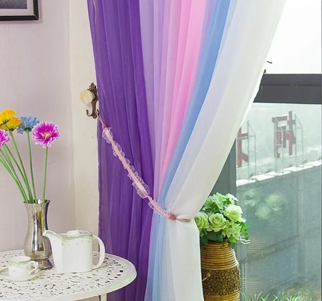 1 шт сплошной цвет вуаль занавес с стержнем карман Бесплатная доставка|voile