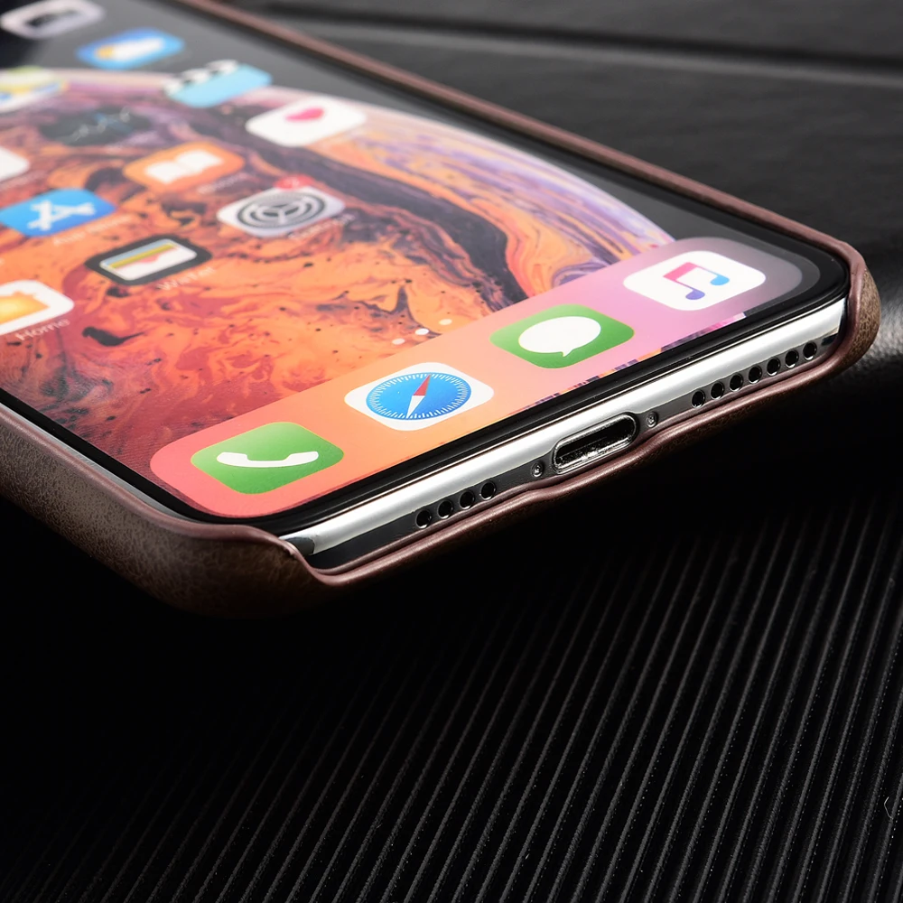 Чехол из искусственной кожи для iPhone 6 6s 6Plus 7 8 Plus тонкий чехол 11 11Pro X XS Max XR Pro