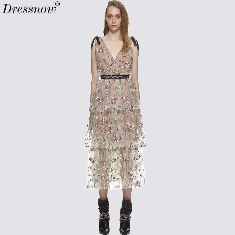 Dressnow высококачественное женское сексуальное платье с v образным вырезом на