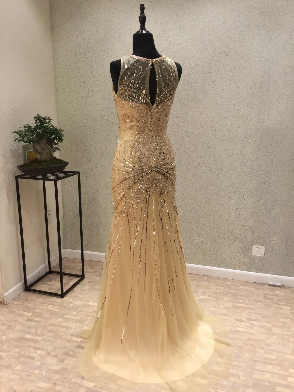 New Sexy Mermaid Prom Dresses 2020 O-Neck Cap Sleeve Floor Length Beading Tulle Evening Dresses vestido longo