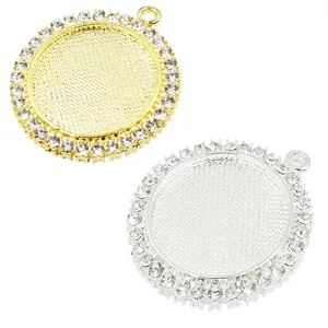 Подходит для 25 мм круглых кабошонов, стразы, камеистеклянной рамки, настройки рамки, лоток, пустой аксессуар сделай сам для изготовления 5 шт.лот K05173