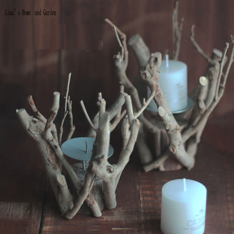 Уникальный деревянный подсвечник ручной работы|Подсвечники| |