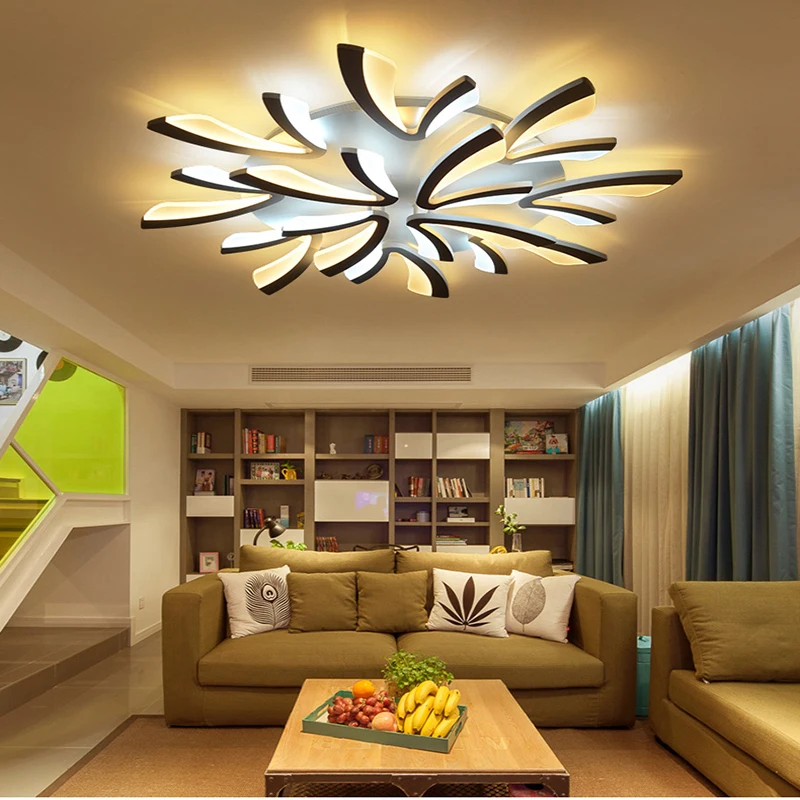 Акриловые современные потолочные светильники для гостиной спальни белый