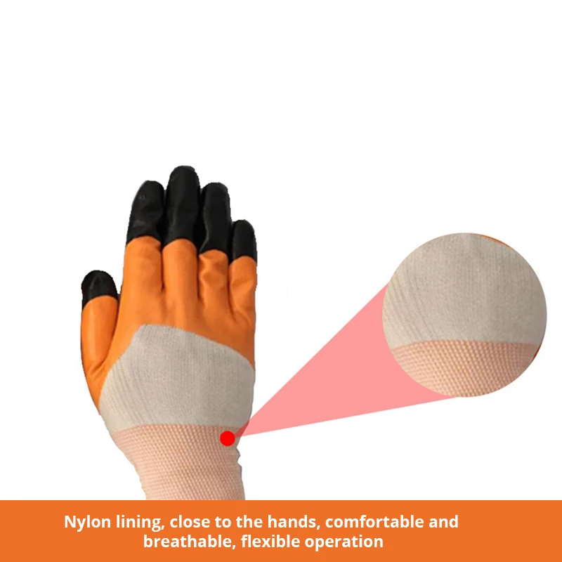 Welder Construction Antistatic Non-slip Wear Mechanics Multi-color safety Work Protection Nylon Gloves Nitrile Sale | Безопасность и