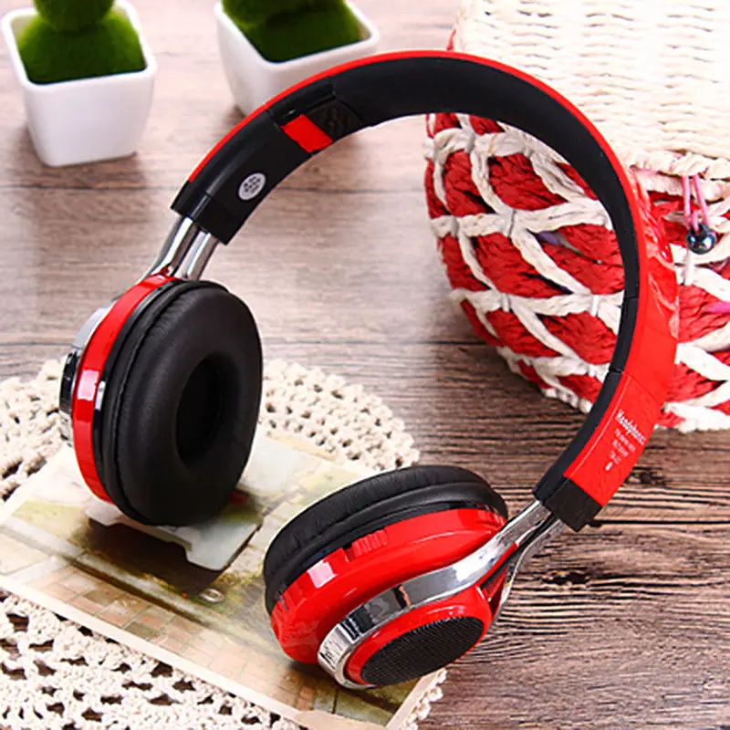 red no box Модные большие беспроводные Bluetooth наушники светящиеся стерео шлем Аудио гарнитура спортивные наушники микрофон светодиодный светильник+ микрофон FM TF режим GT - Цвет: red no box