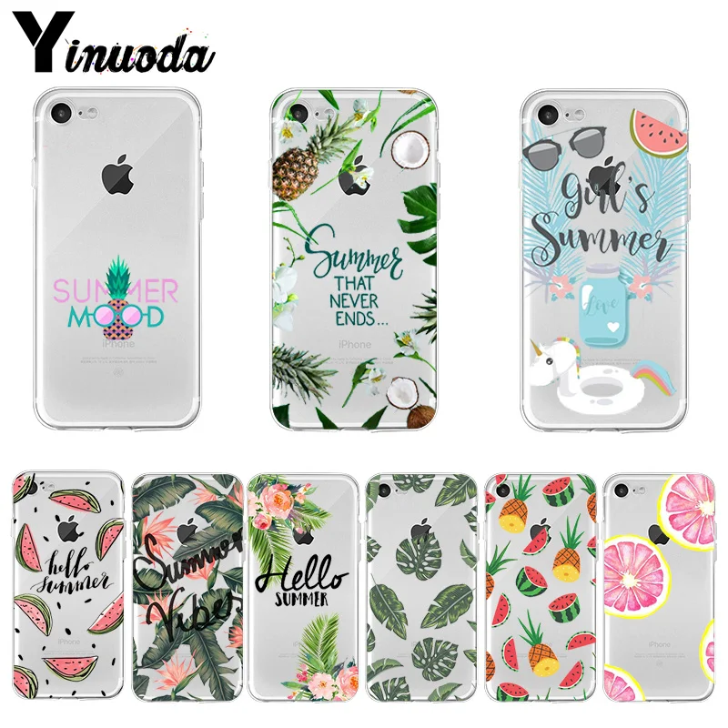 Yinuoda Hello cool summer Мягкий силиконовый чехол для телефона аксессуары Apple iPhone 8 7 6 6S Plus X XS
