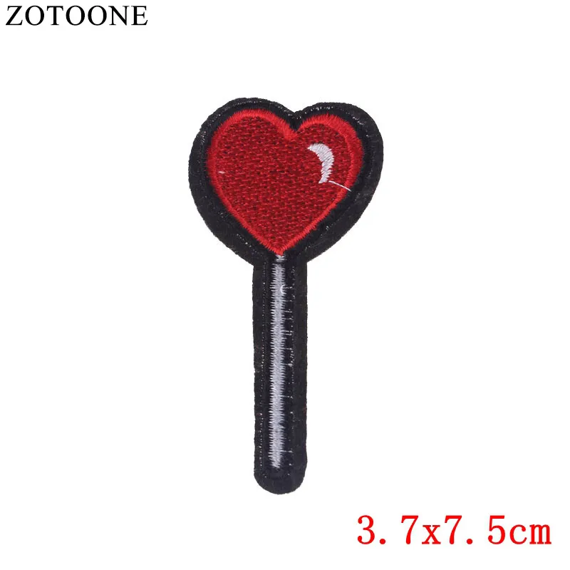 ZOTOONE, 1 шт., нашивка в виде единорога с блестками, сердце, лошадь, набор патчей для вышивки, фрукты, железо, Мультяшные нашивки для одежды, наклейки, детские джинсы