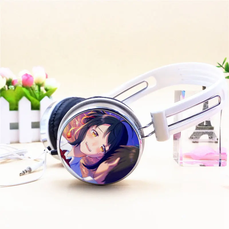 Игровые проводные наушники с аниме Ваше имя Tachibana Taki Miyamizu Mitsuha регулируемые